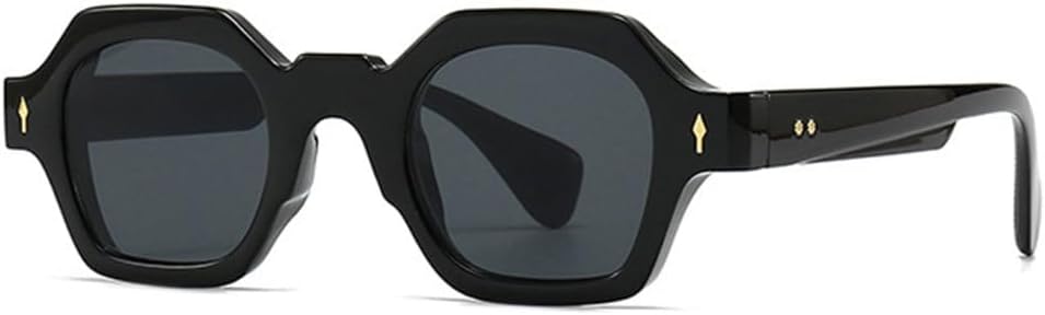 

Модные солнцезащитные очки 2027 года, маленькие квадратные, для женщин, градиентные, UV400, ретро, ​​с заклепками, для мужчин, трендовые панк-солнцезащитные очки MTZJH, Black Gray