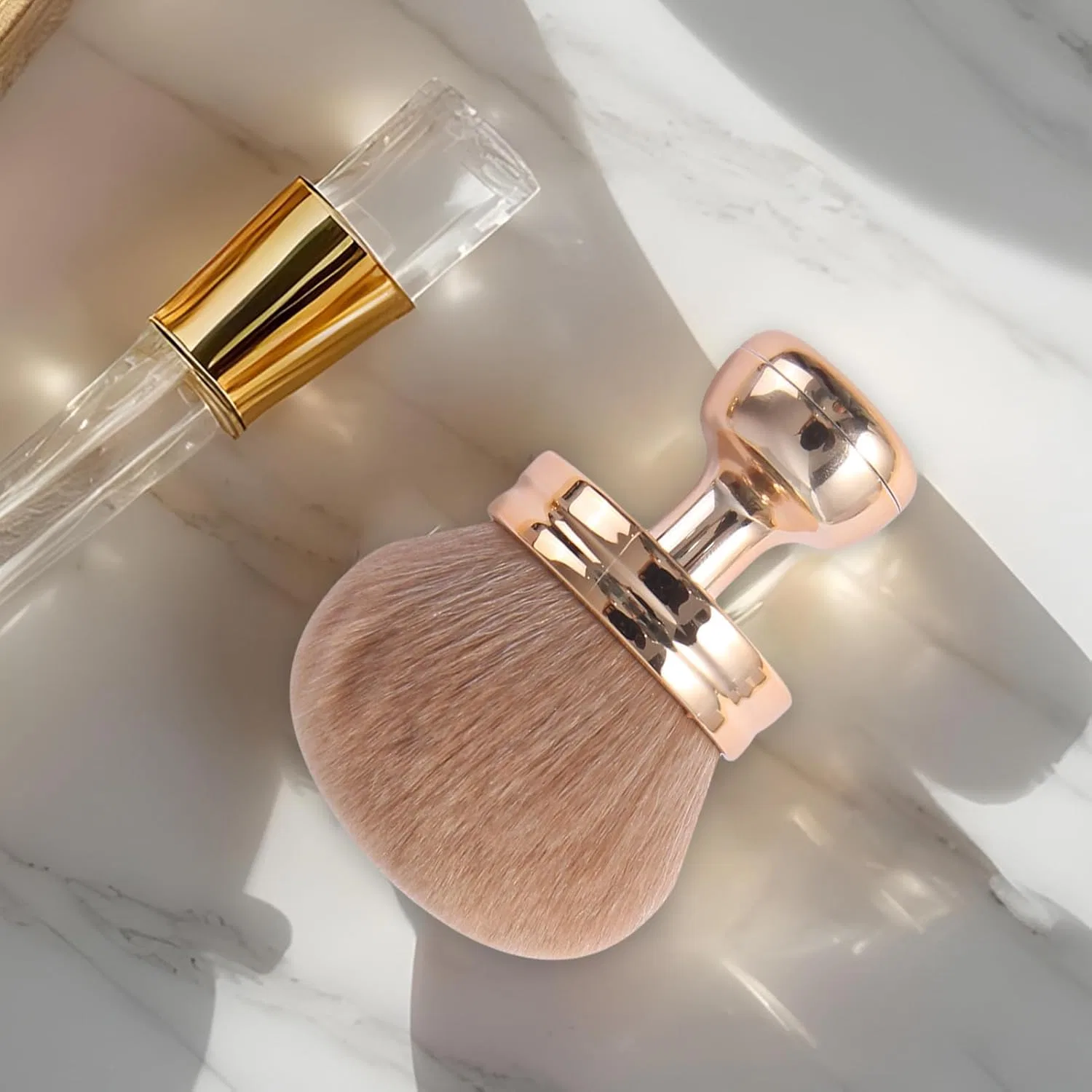 Кисть для автозагара Body Tanning Brush, розовое золото — фото 3