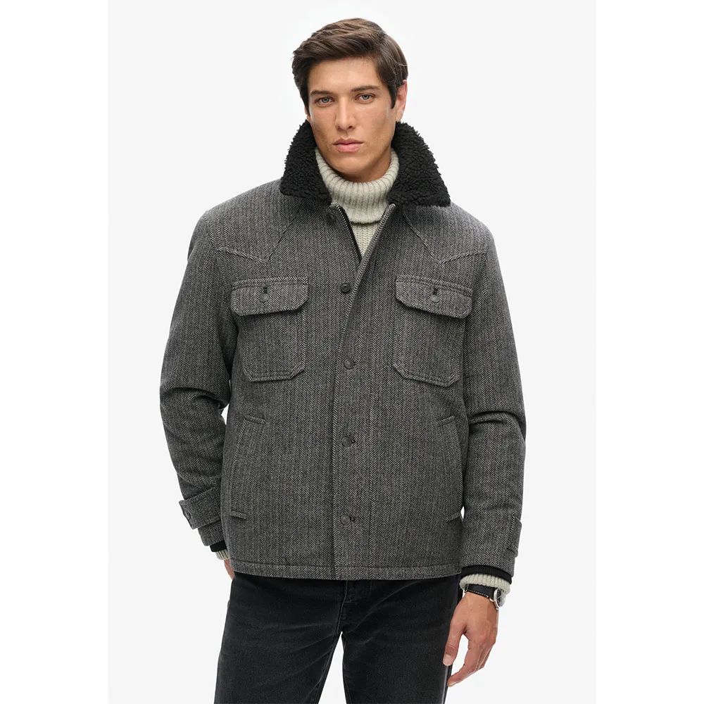

Куртка Superdry Merchant Wool Chore, серый