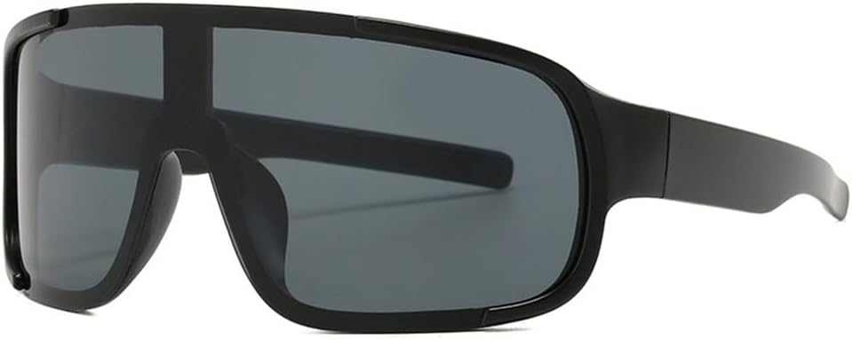 

Ретро большие цельные женские солнцезащитные очки для спорта на открытом воздухе и вождения, зеркальные солнцезащитные очки с защитой от УФ-излучения UV400, мужские матовые солнцезащитные очки LANGSER, Matte Black Gray