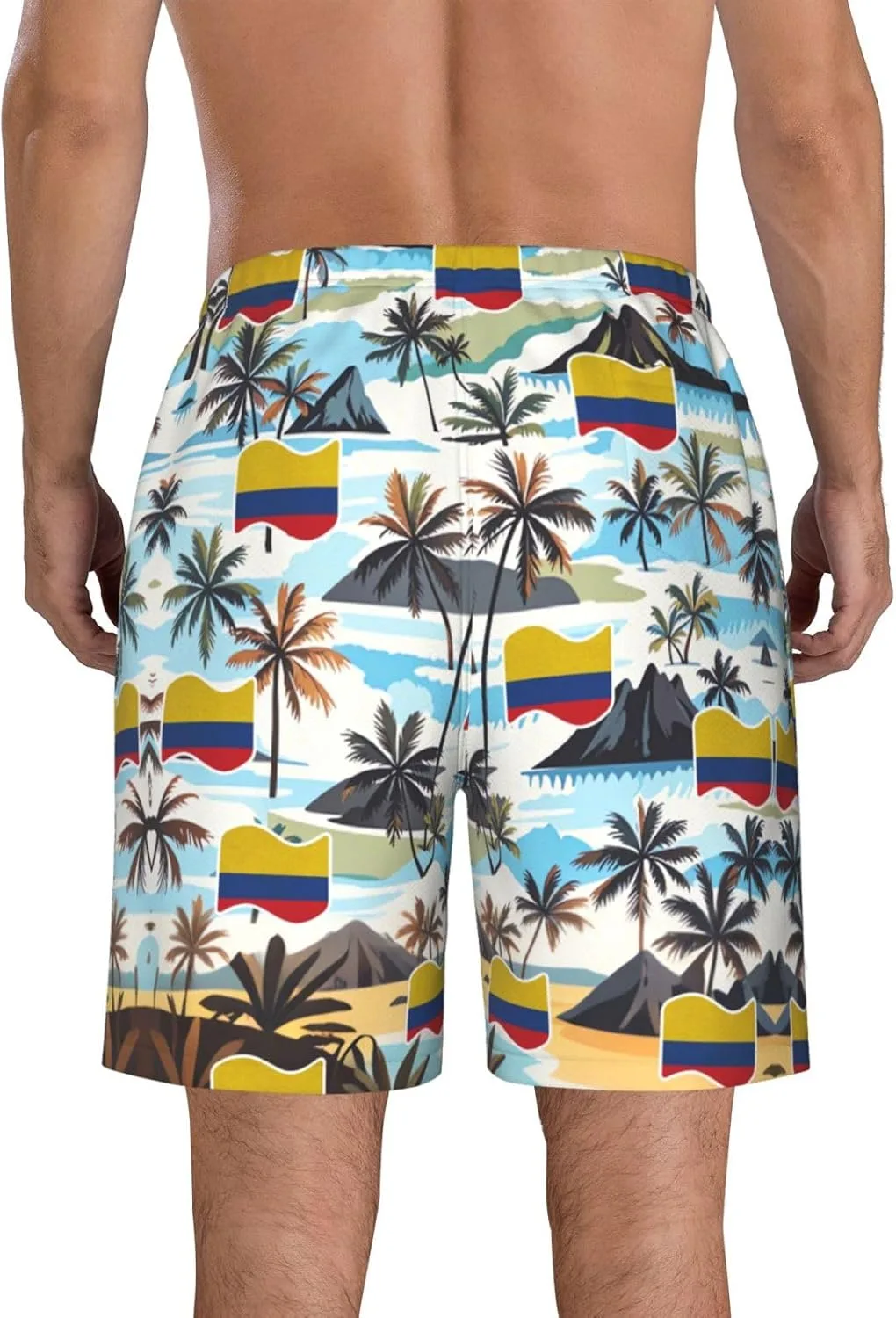 Мужские плавки-шорты с изображением колумбийского флага Generic, Colombia Colombian Flag — фото 3