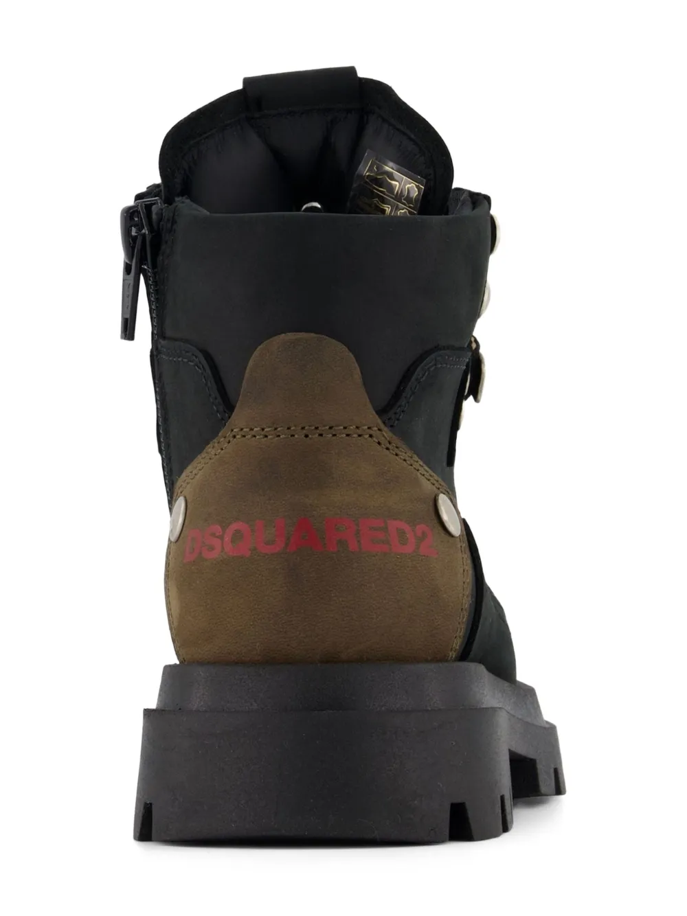 Ботинки на толстой подошве с шнуровкой DSQUARED2 KIDS, черный — фото 3