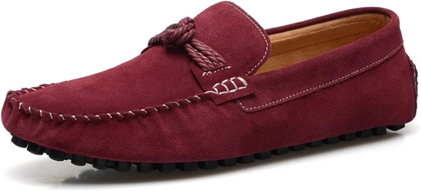 Лоферы мужские slip-resistant, Wine Red — фото 2