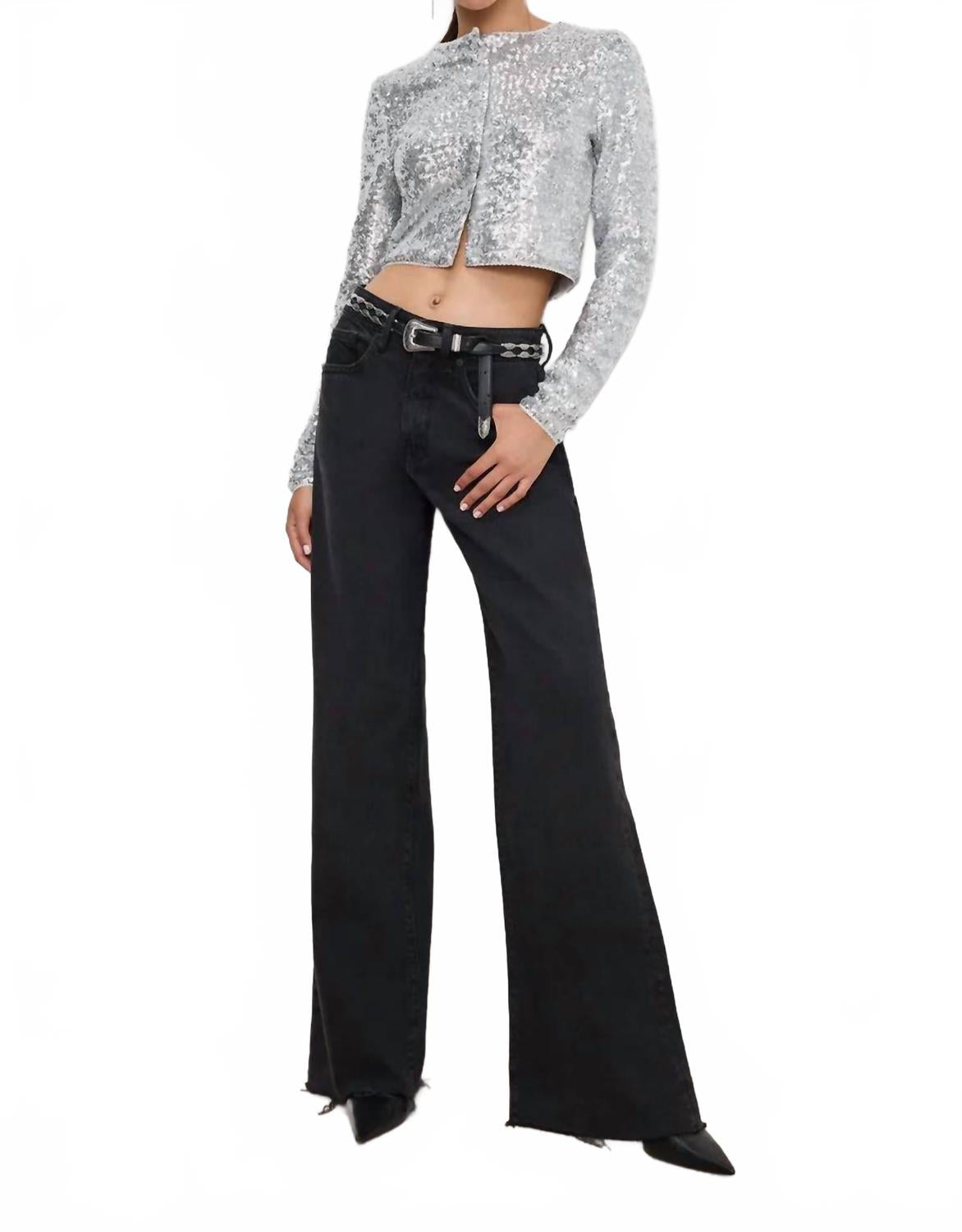 

Джинсы свободного кроя Good Ease черного цвета Good American, черный