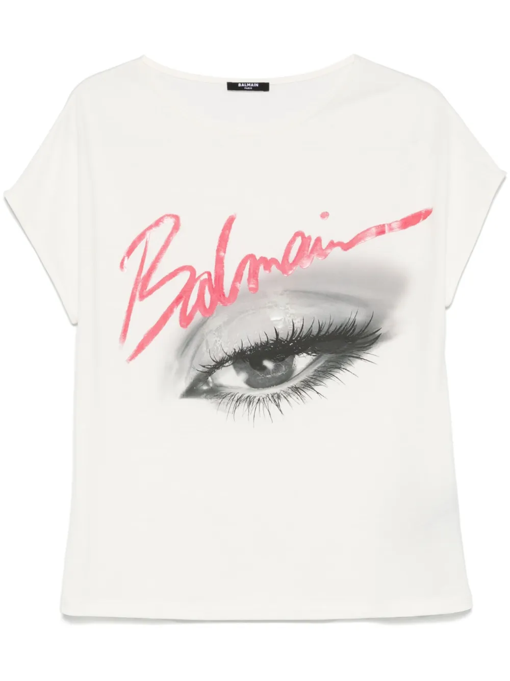 

Футболка с принтом BALMAIN, белый