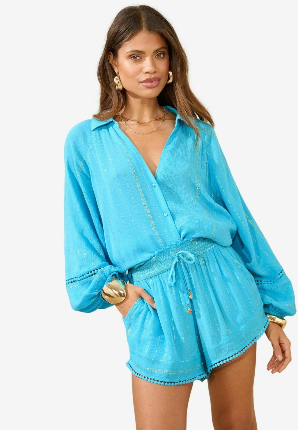 

Шорты для плавания REGULAR FIT - WITH POM TRIM Lipsy, синий