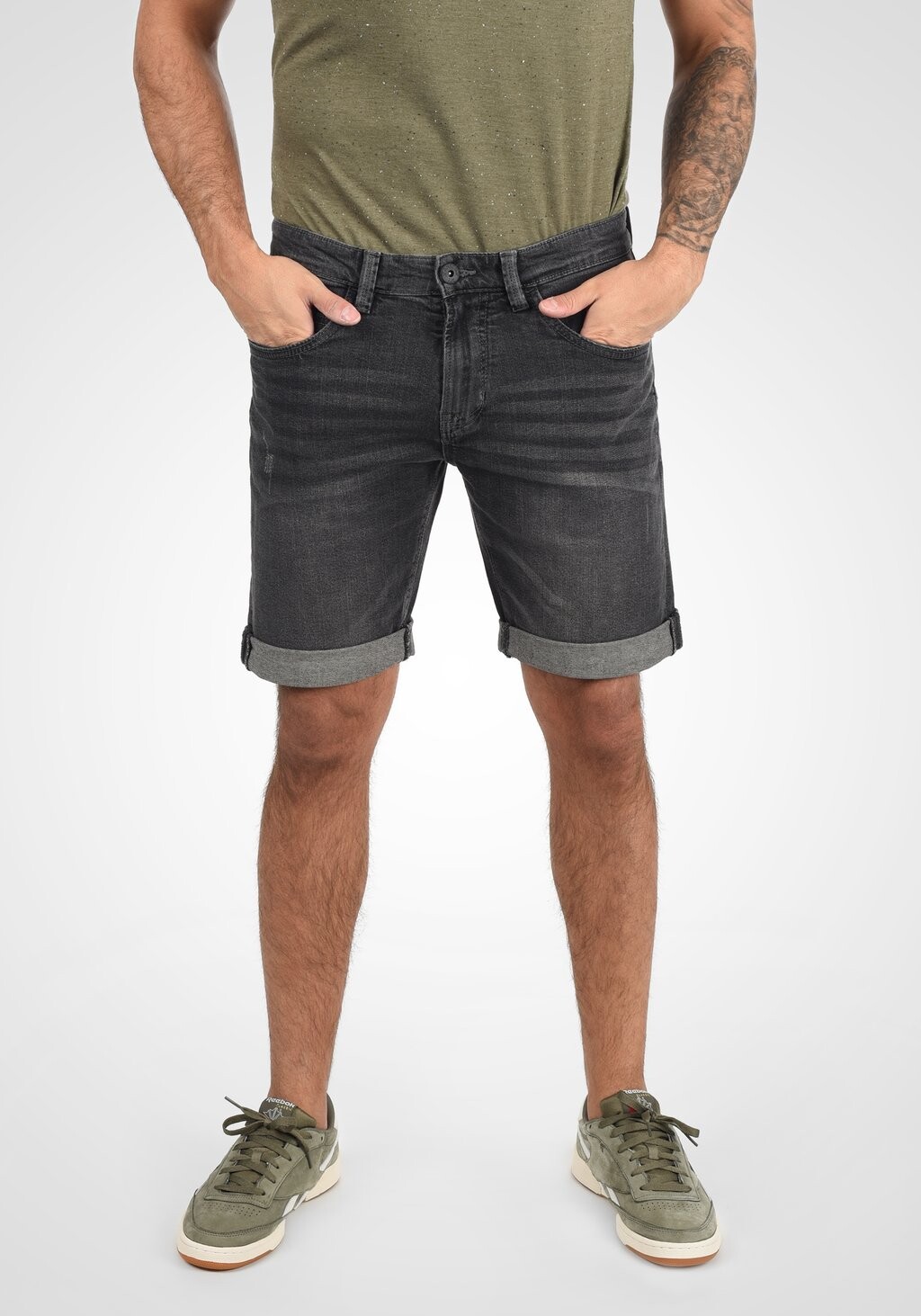 

Джинсовые шорты IDQUENTIN INDICODE JEANS, темно-серый
