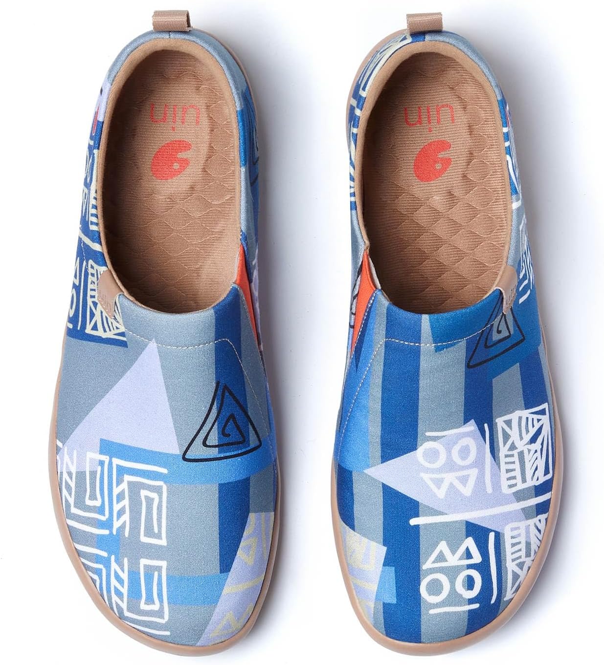 

Мужские лоферы UIN, раскрашенные туристические туфли, слипоны для прогулок, повседневные легкие удобные модные кроссовки Toledo Destination, Egyptian Symbols