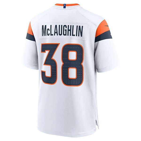 Мужская белая игровая футболка Denver Broncos Jaleel McLaughlin Nike — фото 4