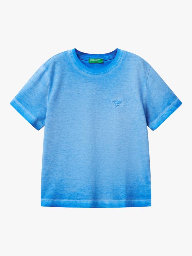 

Детская хлопковая футболка с эффектом потертости Benetton, Bluette