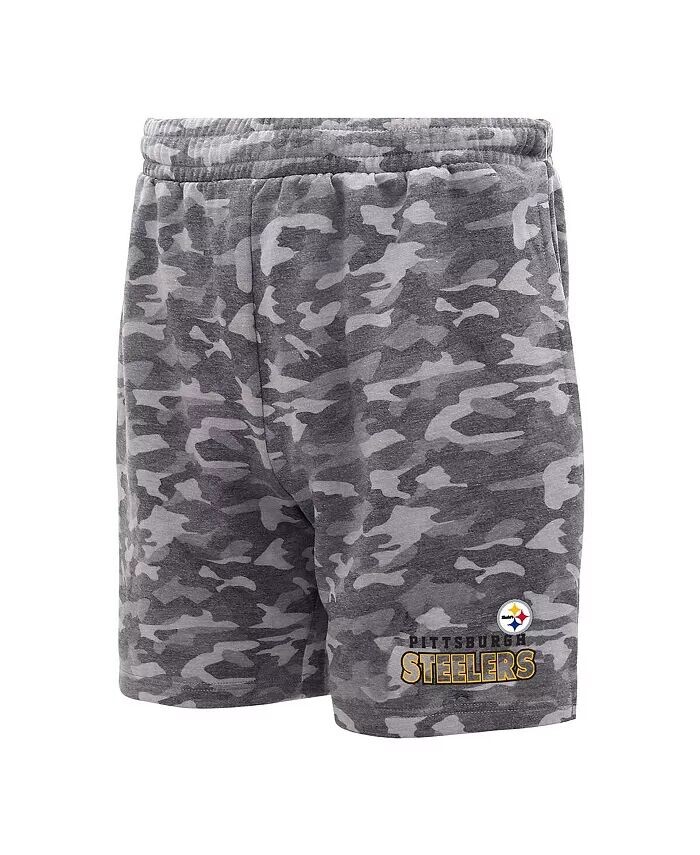 

Мужские шорты Pittsburgh Steelers Biscayne Camo цвета уголь Concepts Sport