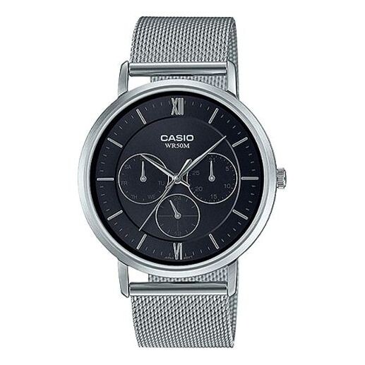 

Часы Casio Dress Classic Minimalistic Analog Steel Strap Watch 'Silver Black', черный