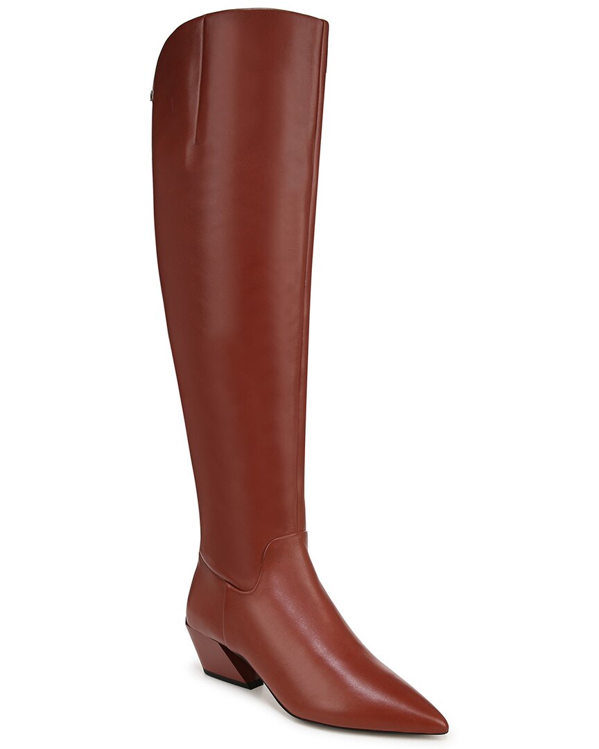Franco Sarto Gwyn Wide Calf Кожаные ботильоны, коричневый