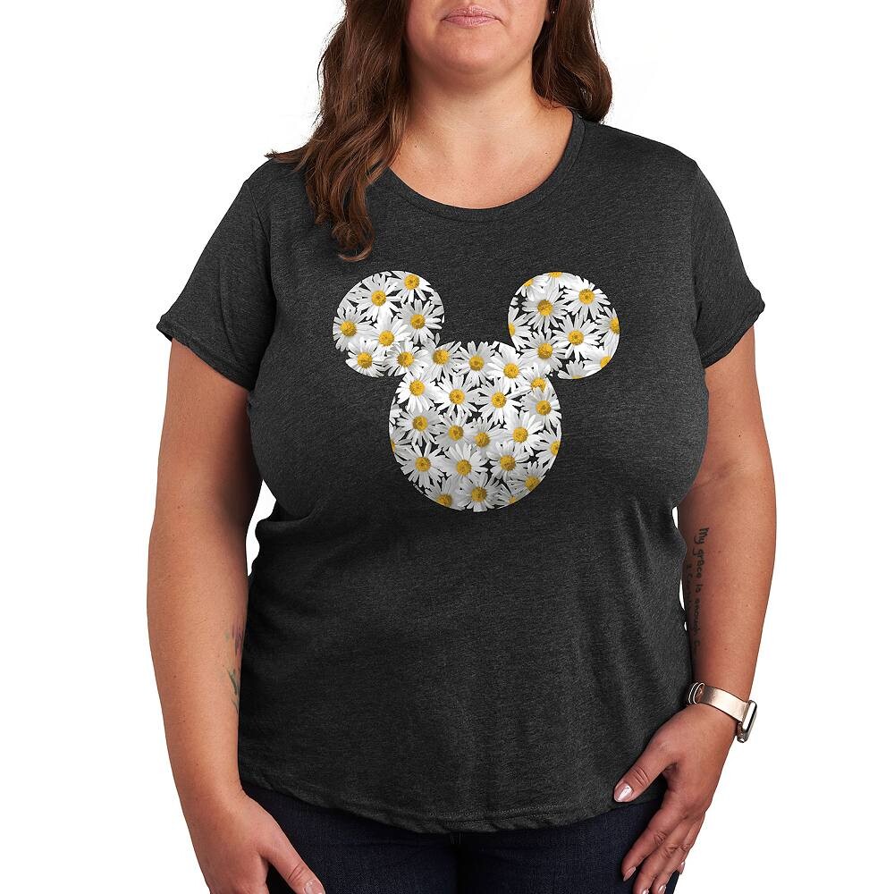 

Футболка Disney's Mickey Mouse Plus с изображением ромашек, цвет Heather Charcoal