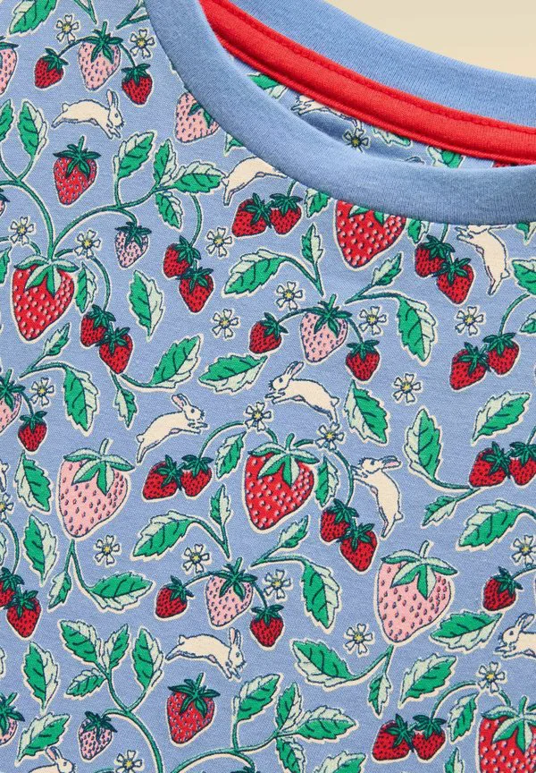 Платье-Джерси sienna с короткими рукавами и оборками Joules, Blue Strawberry — фото 3