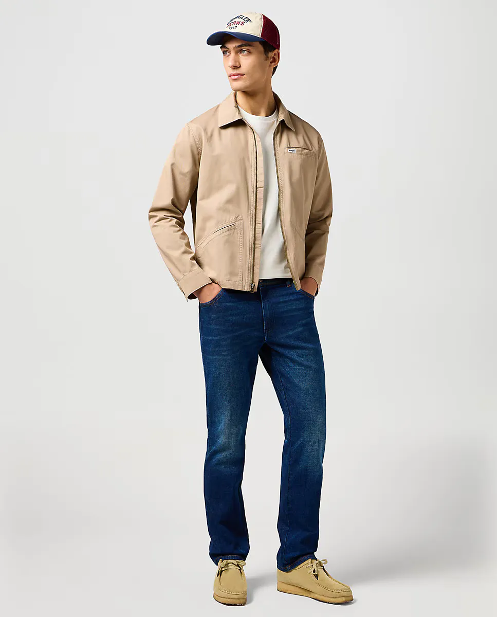 

Техасские мужские джинсы обычного кроя синего цвета Wrangler, тёмно-синий
