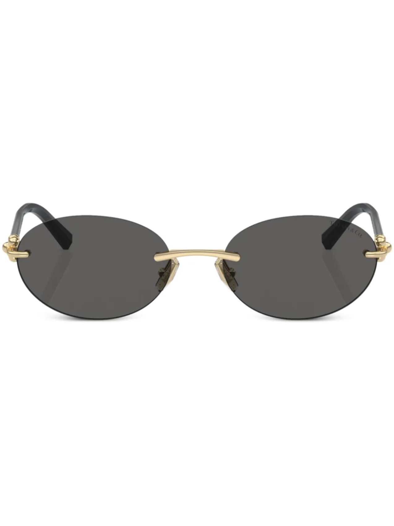 

Tiffany & Co Eyewear солнцезащитные очки в овальной оправе, черный