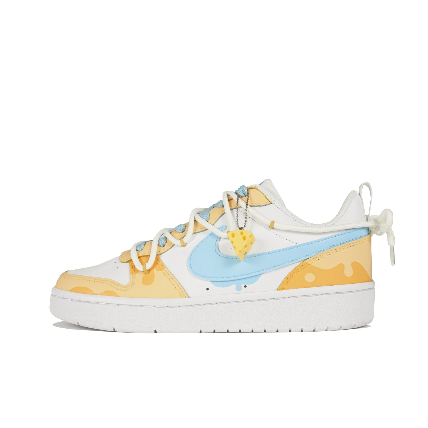 

Кроссовки Nike Court Borough Skateboarding Shoes Women's Low-top Yellow, Blue And White, светло-желтый