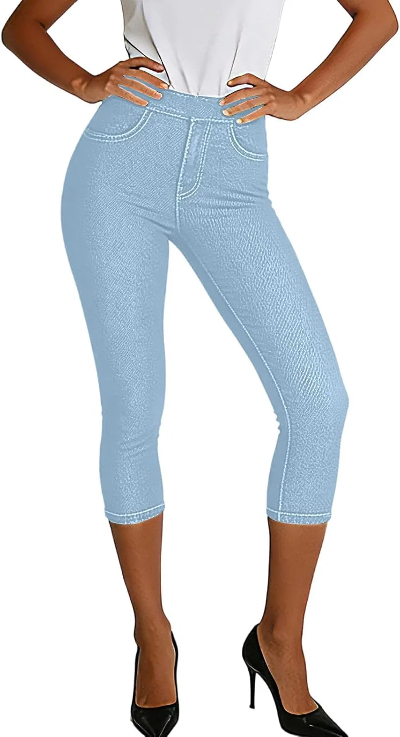 Джинсы капри Skinny, Light Blue