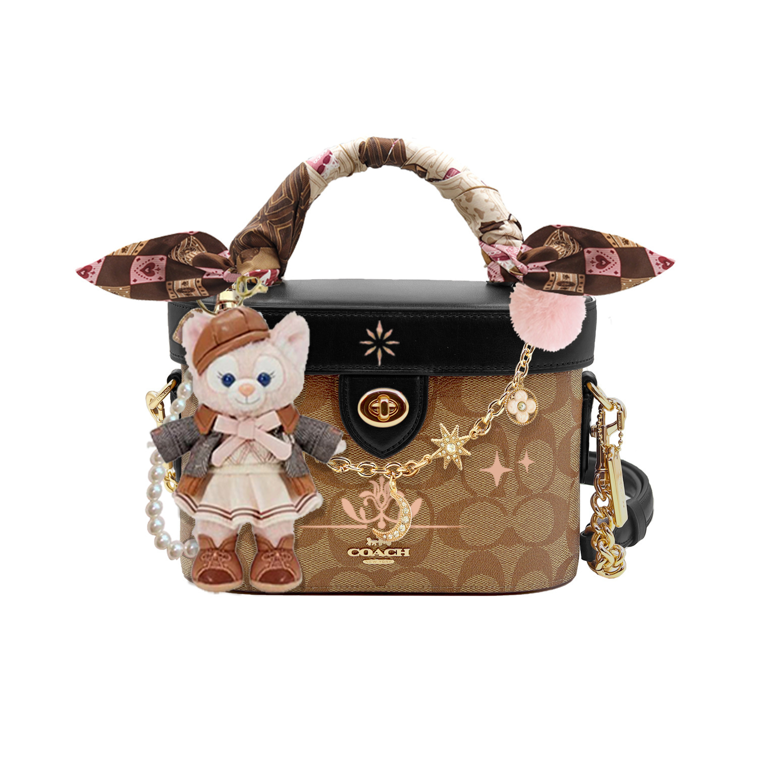 

Сумка Kay Cow из кожи, маленькая, унисекс, разноцветная COACH, berlin girlish box