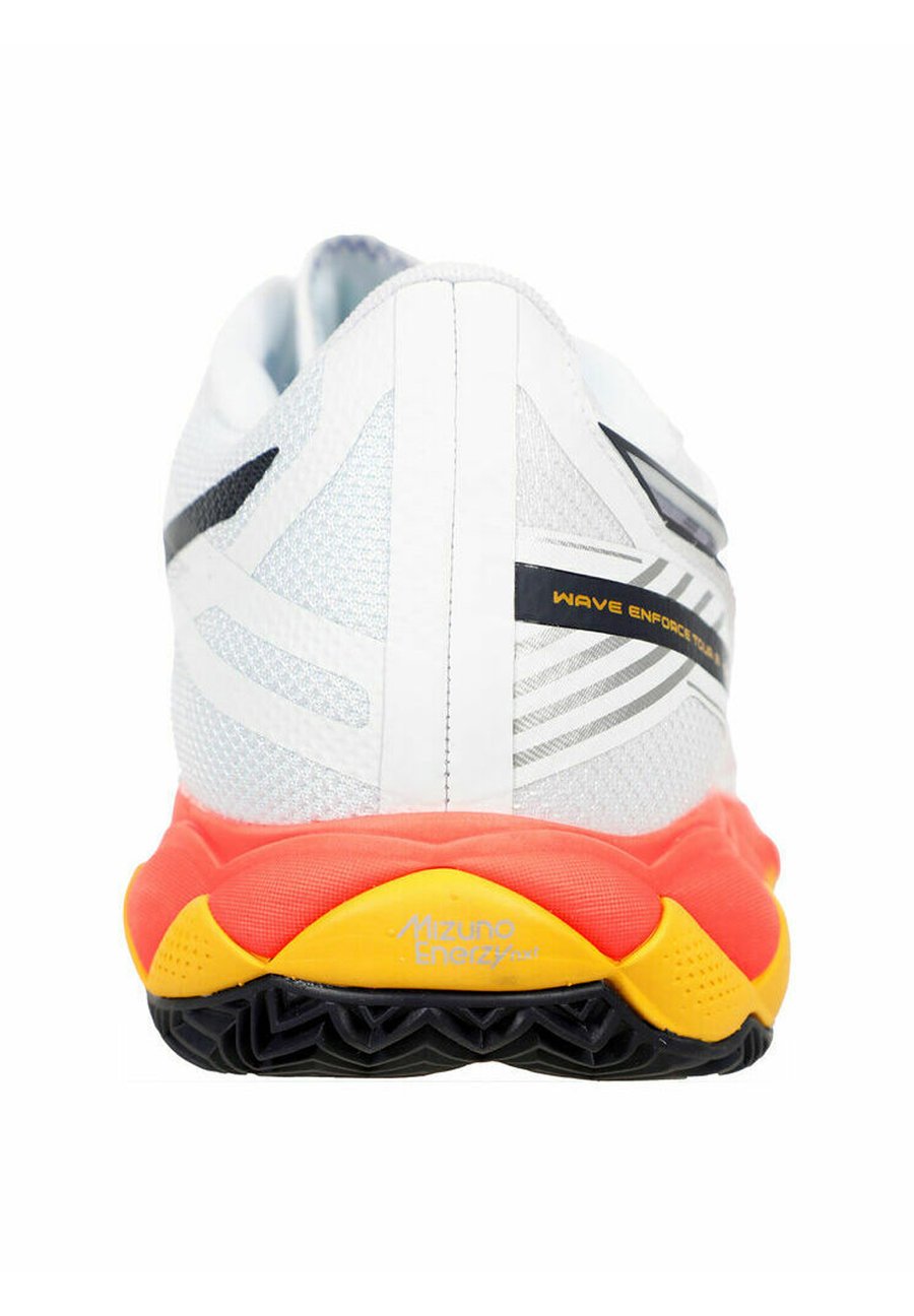 Кроссовки Mizuno Clay court tennis shoes, White Baritone Blue Fiery Coral/White — фото 3