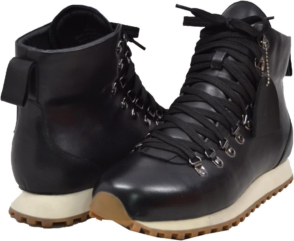 

Мужские высокие кроссовки British Walker Alpine GT, дизайнерские, с классической шнуровкой, винтажного стиля, ручная работа из кожи и замши, с технологией Dual Fit British Collection, черный