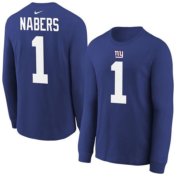Футболка с длинным рукавом Malik Nabers New York Giants Nike — фото 2