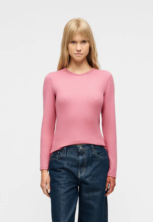 

Футболка с длинными рукавами и круглым вырезом Gap, Pink, Розовый, Футболка с длинными рукавами и круглым вырезом Gap, Pink