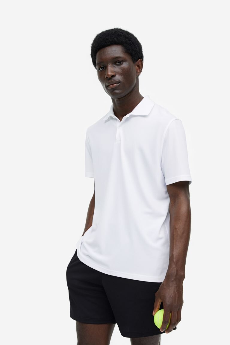 

Спортивный топ из пике стандартного кроя H&M