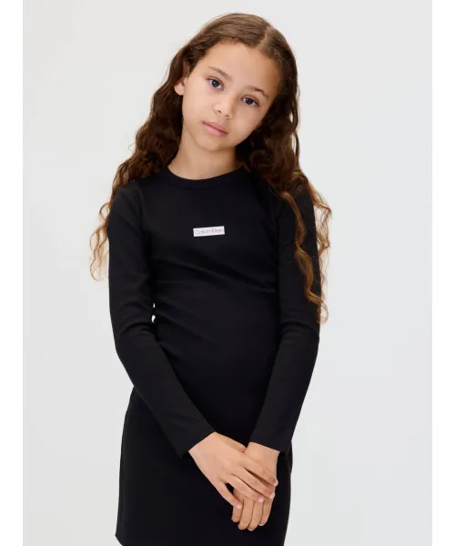 

Платье с миланским стежкам Calvin Klein Jeans, черный
