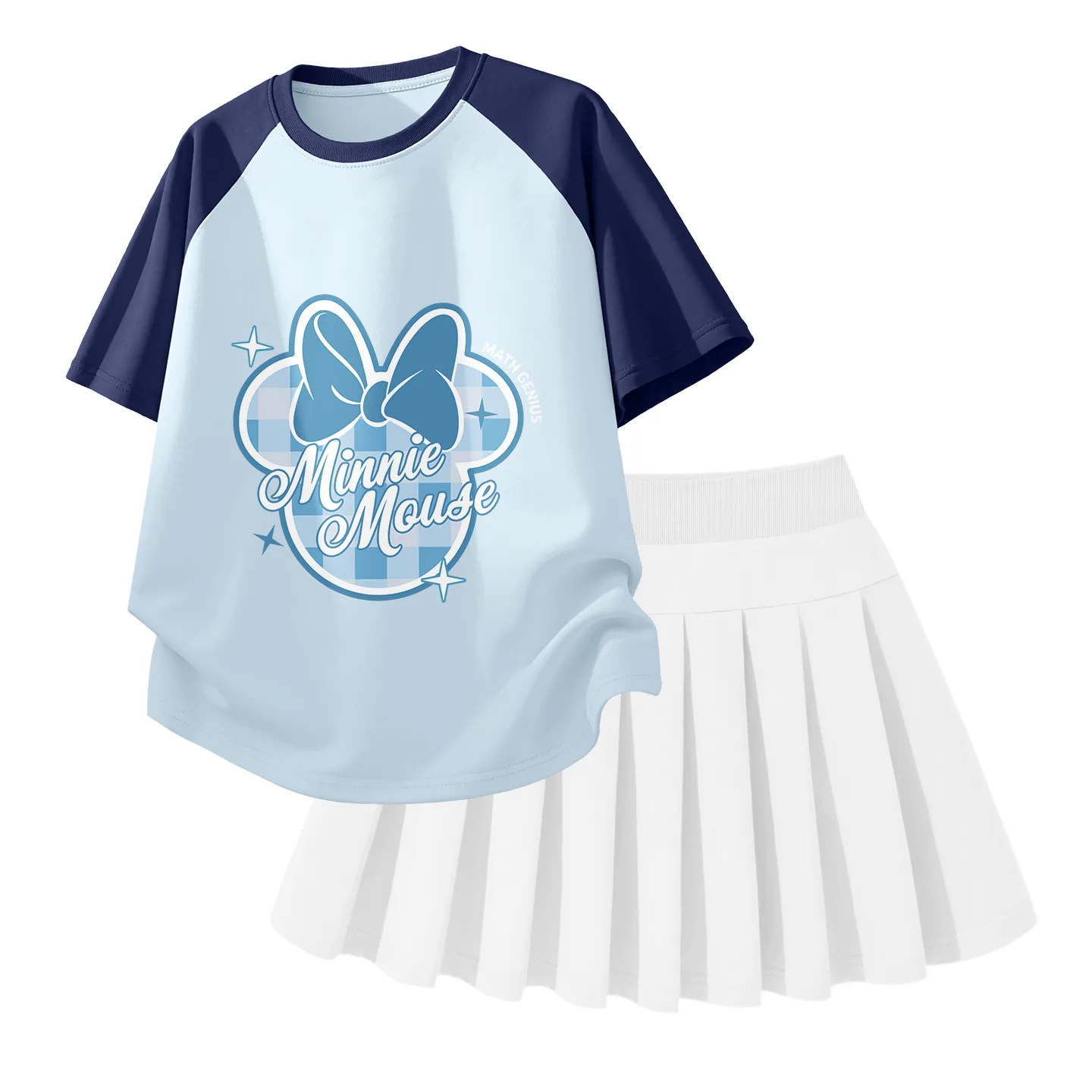 Комплект юбка 2 предмета Kids' Disney, indigo синий+solid color белый