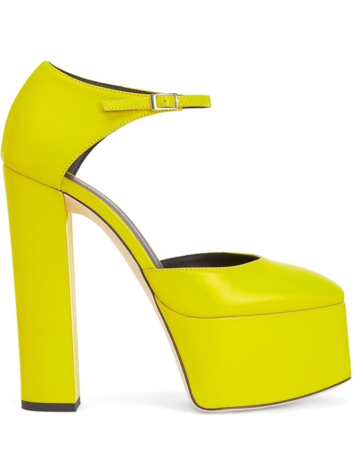 Giuseppe Zanotti туфли на платформе с квадратным носком, желтый