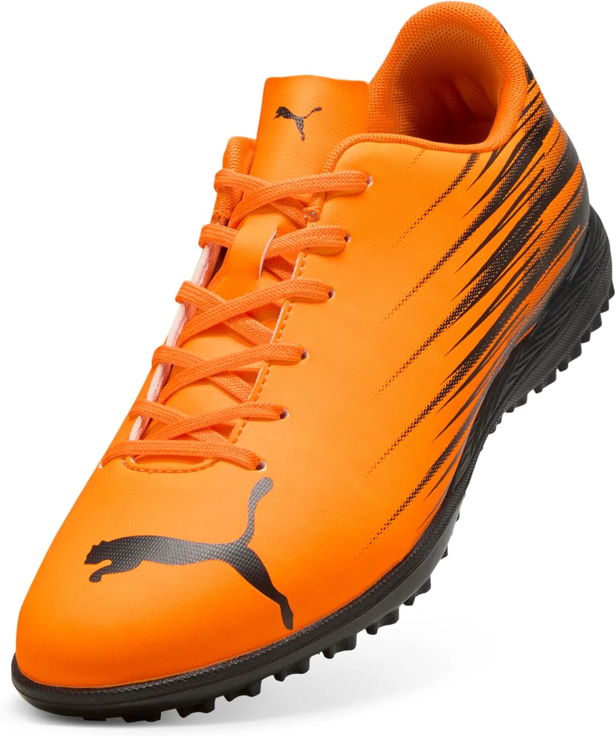 Мужские футбольные бутсы PUMA Attacanto II Turf - оранжевые, черный — фото 2