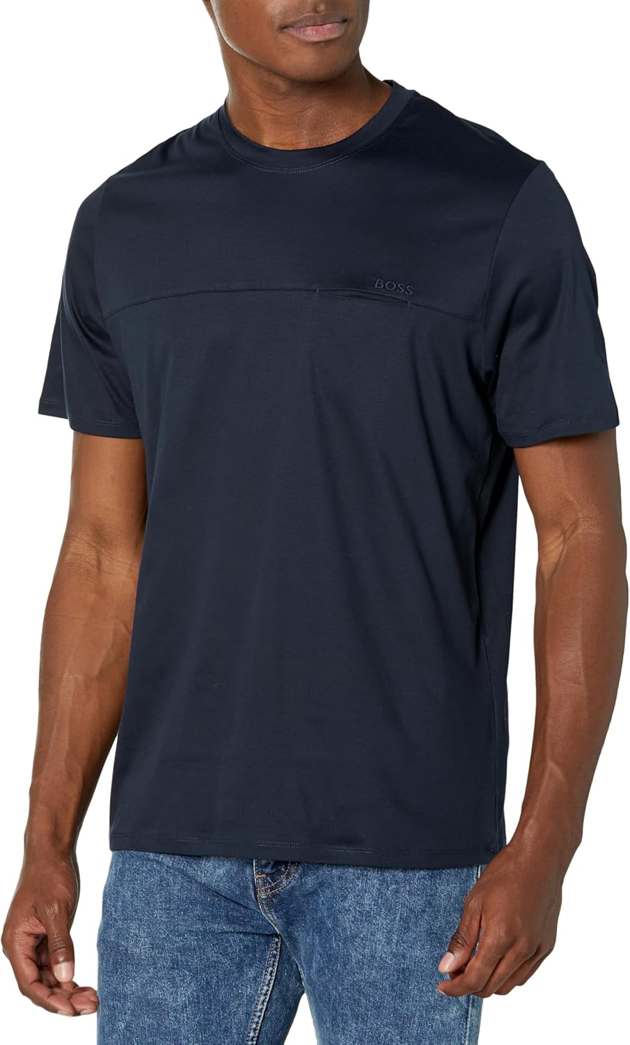 

Рубашка с коротким рукавом из мягкого хлопка BOSS для мужчин, Slate Blue