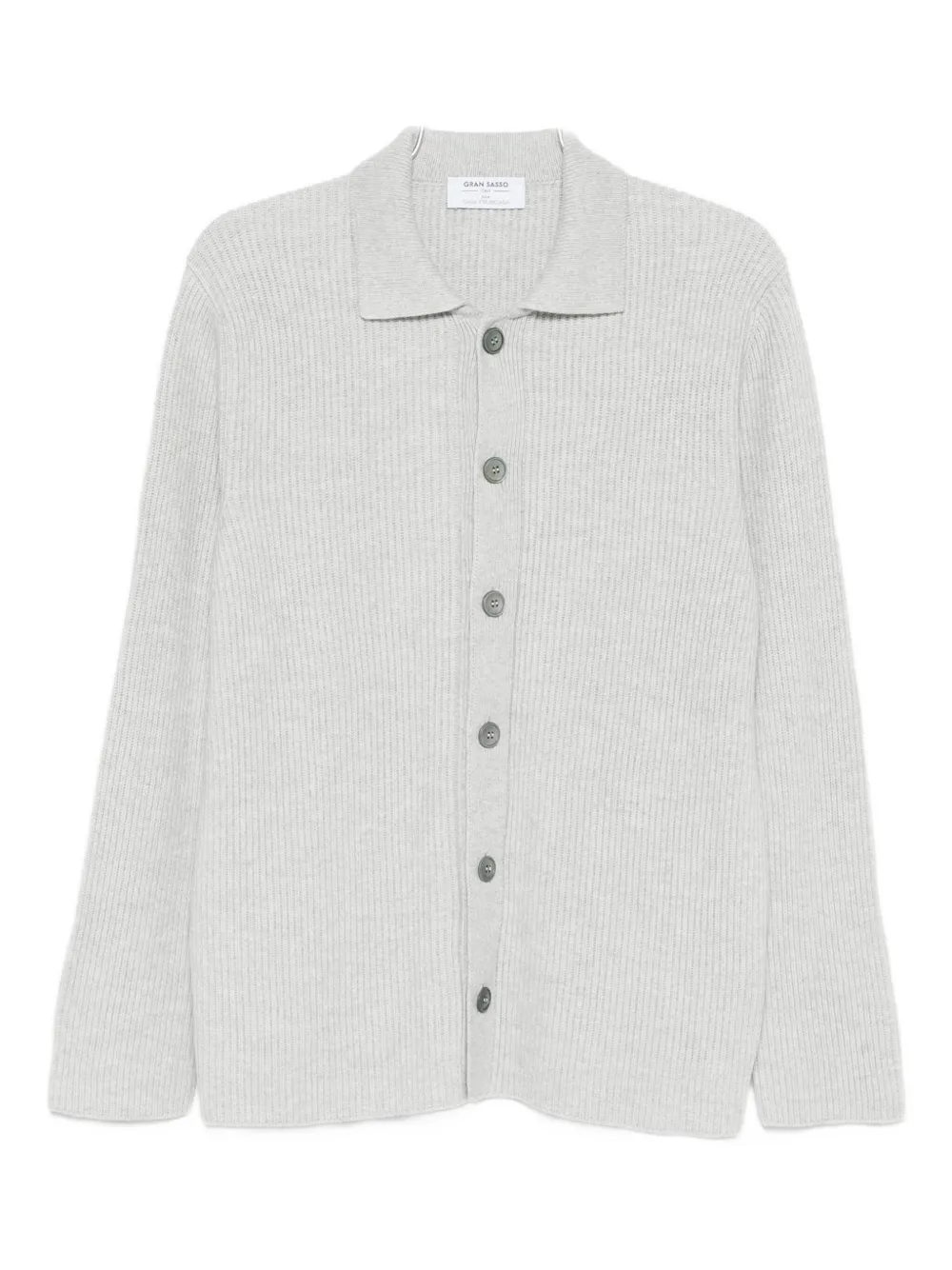 

Рифленый кардиган на пуговицах Gran Sasso, серый