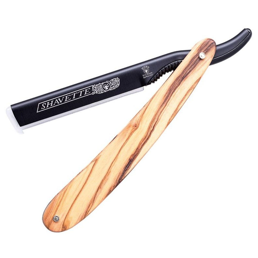 

Бритва shavette alu schwarz griffschale olivenholz Dovo Solingen, количество 1 шт.