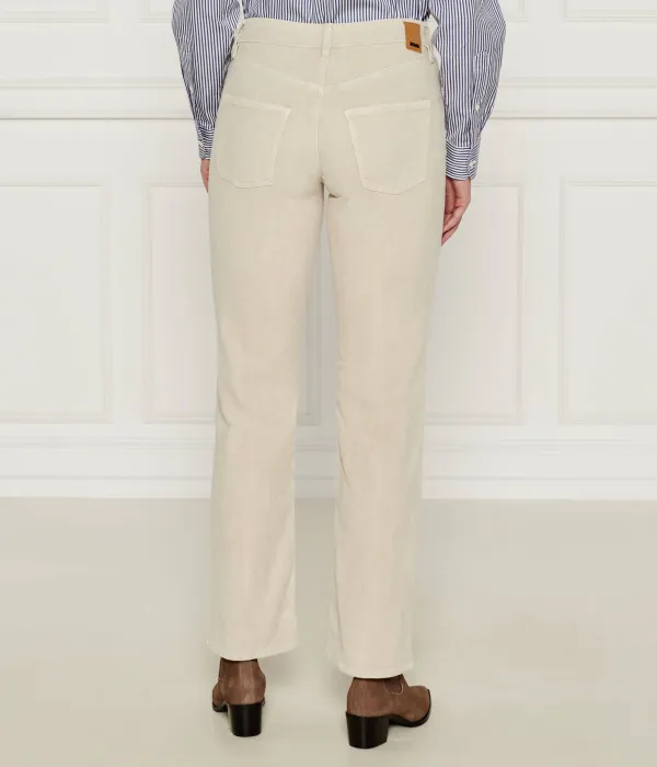 Вельветовые брюки Parkway Straight fit Boss, бежевый — фото 3