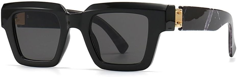 

Модные квадратные женские солнцезащитные очки в винтажном стиле, конфетные цвета, прозрачные градиентные очки, мужские солнцезащитные очки в стиле панк LXLHWN, Black Gray