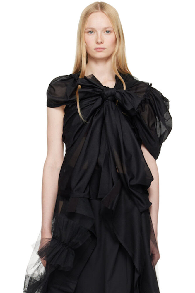 

Черная трикотажная блузка Tao Comme Des Garçons