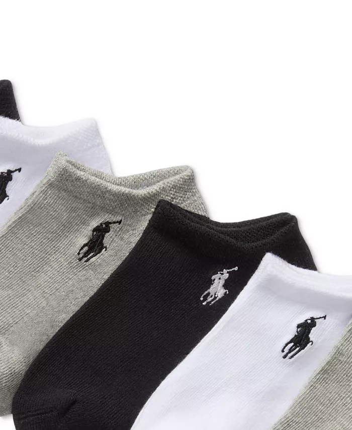 Низкие носки с мягкой подушкой для девочек Little & Big Girls Performance, 6 пар Polo Ralph Lauren, серый — фото 2