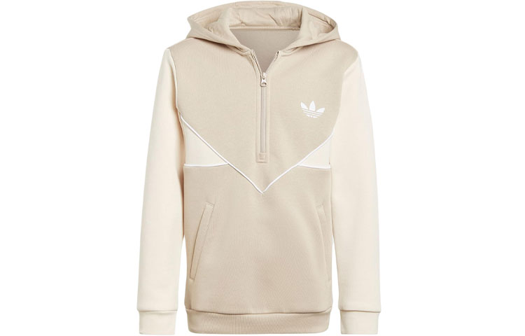 

Adicolor худи с молнией наполовину Детское Светлое умбра Adidas Originals