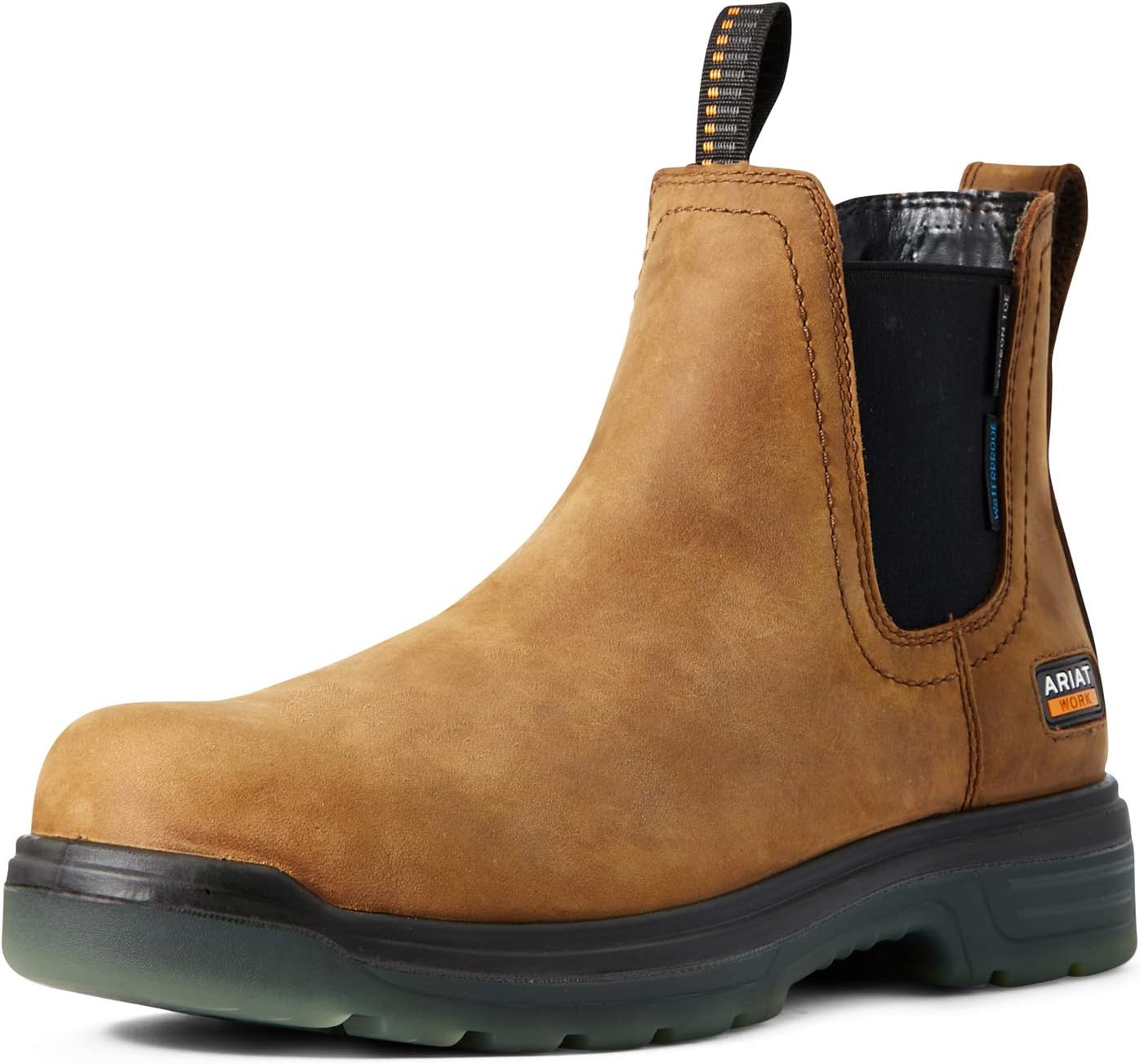 

Мужские ботинки ARIAT Turbo Chelsea CSA с защитным носком из углеродного волокна, водонепроницаемые, вестерн, Aged Bark