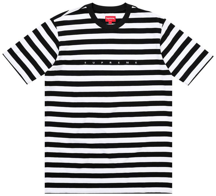 

Футболка Supreme Bar Stripe Tee 'Black', черный