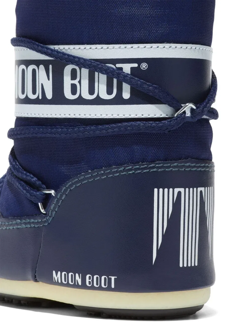 Полусапоги на шнуровке Icon Mini с логотипом Moon Boot Kids, синий — фото 3