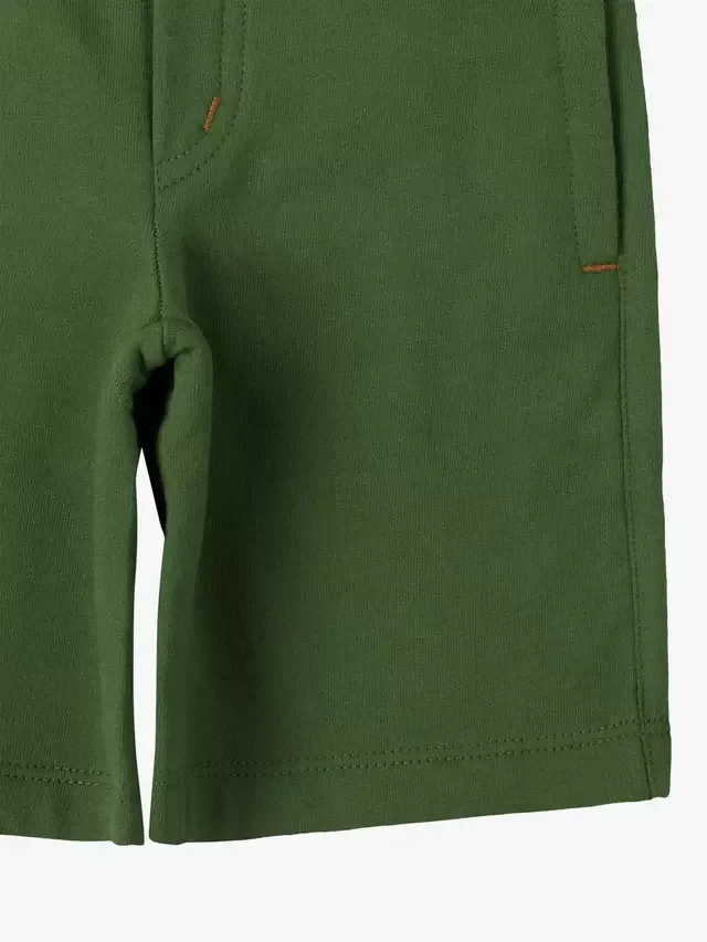 Детские удобные шорты из органического хлопка Little Green Radicals, Green — фото 4