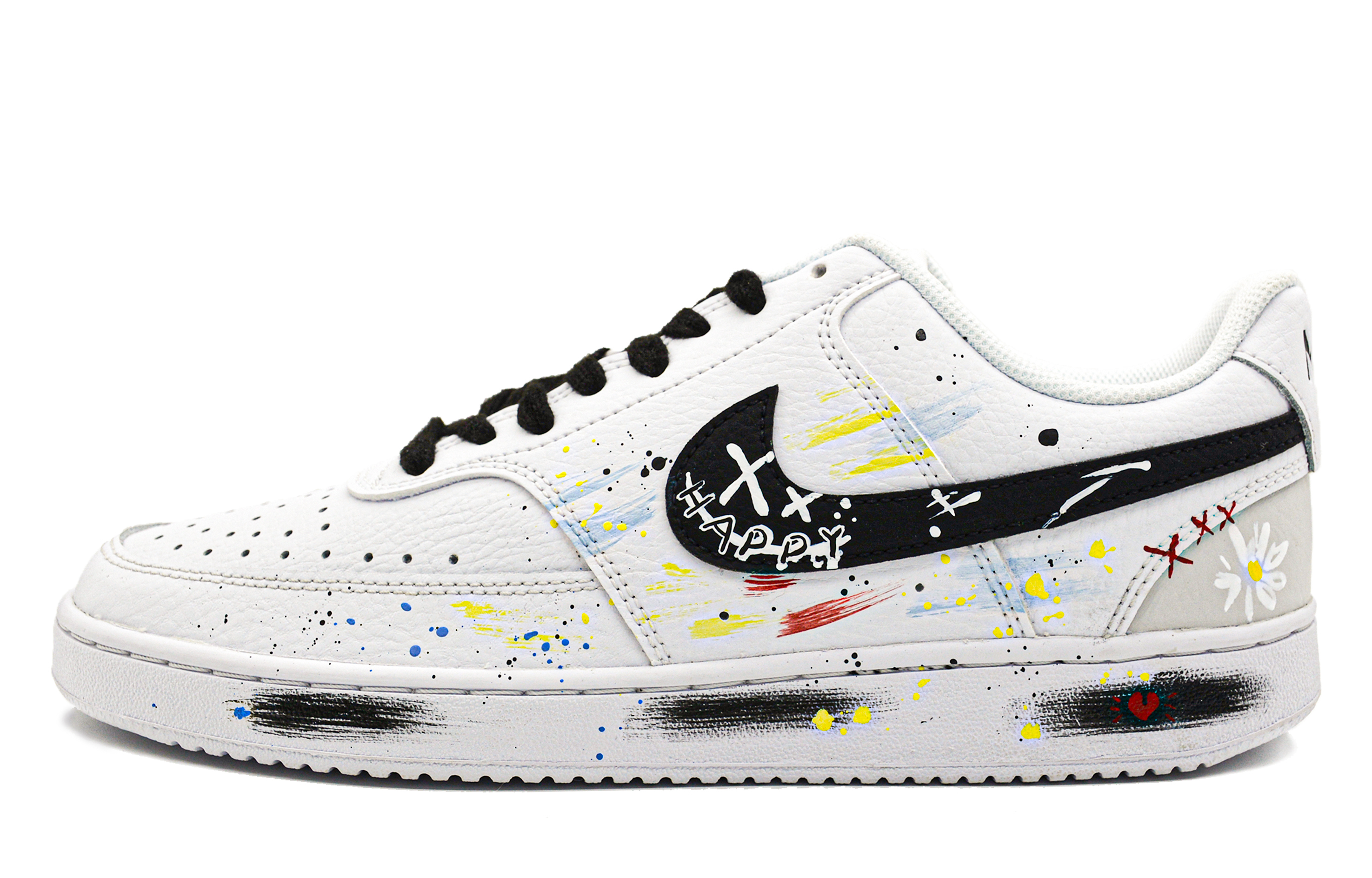 

Nike Кроссовки для скейтбординга Court Vision Low, мужские, белые, черные