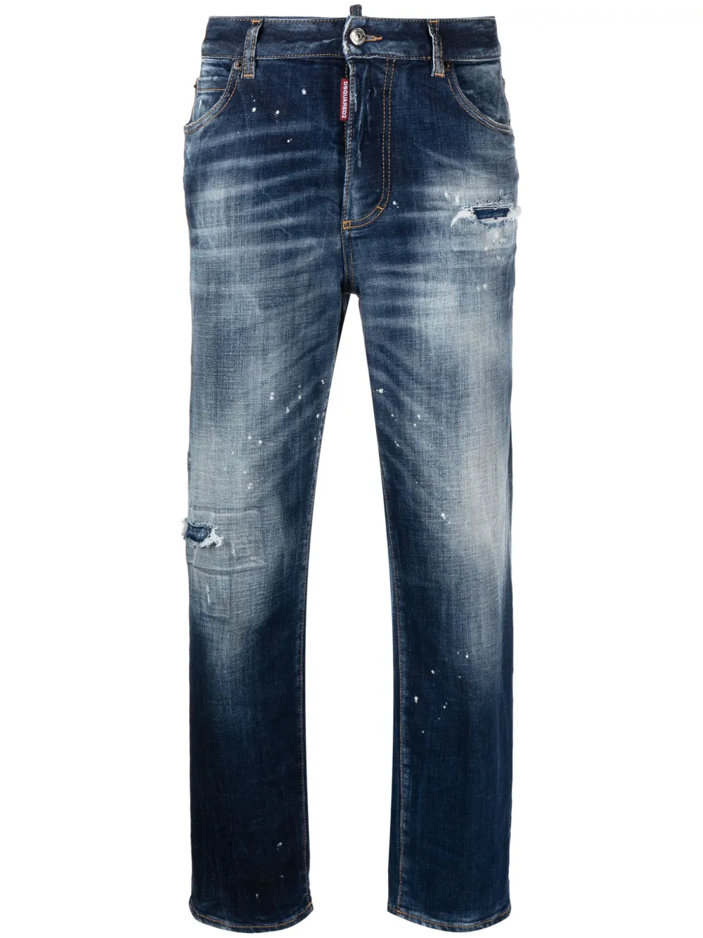 

Зауженные джинсы с эффектом потертости DSQUARED2, синий