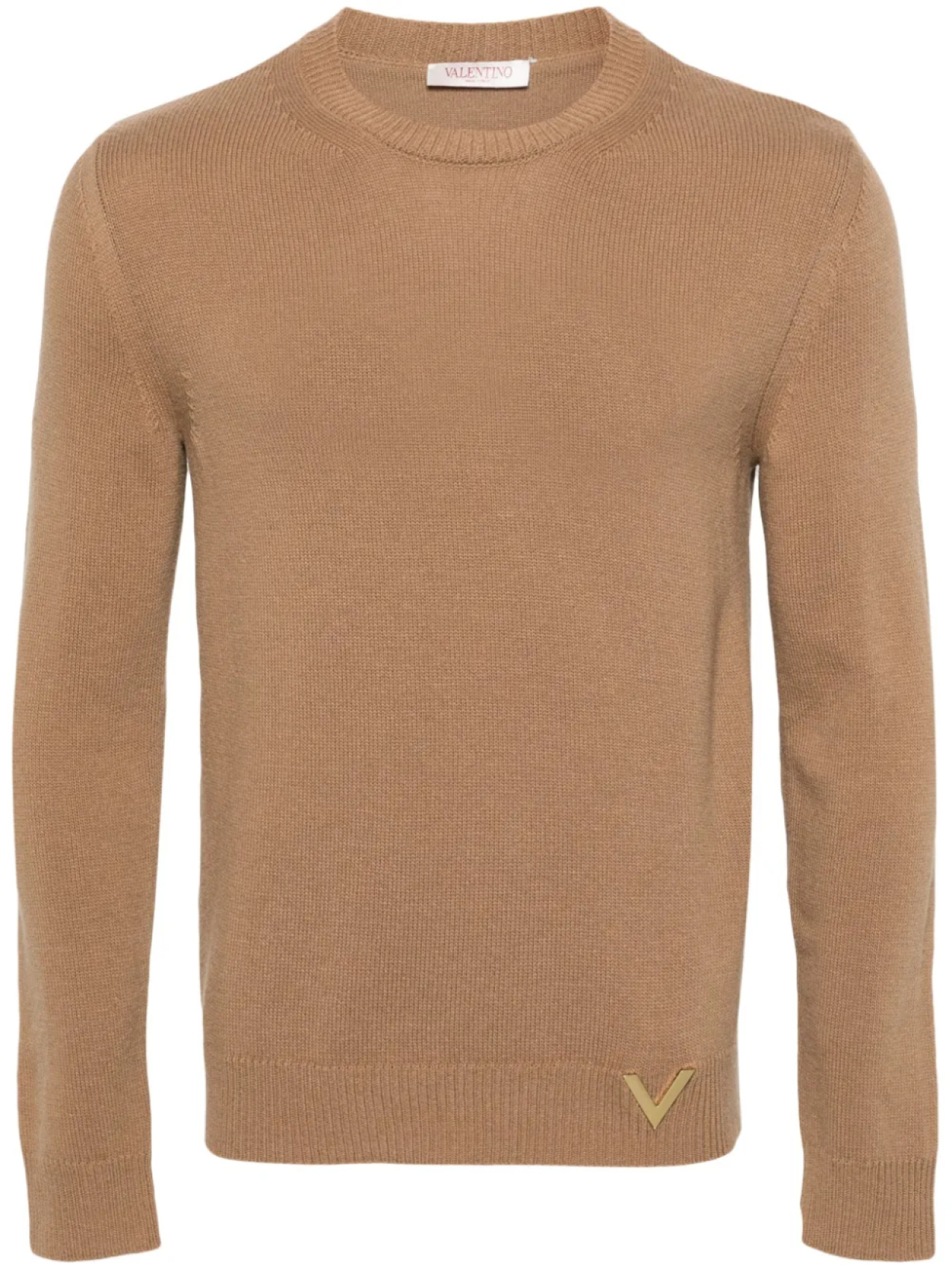 

Valentino Garavani джемпер из вирджинской шерсти с логотипом VLogo Signature, коричневый