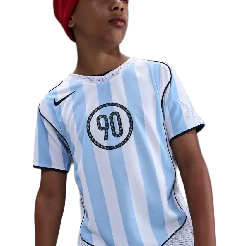 Детская спортивная футболка Total 90 Kids' Nike, Spiritual Blue/White/Black — фото 3
