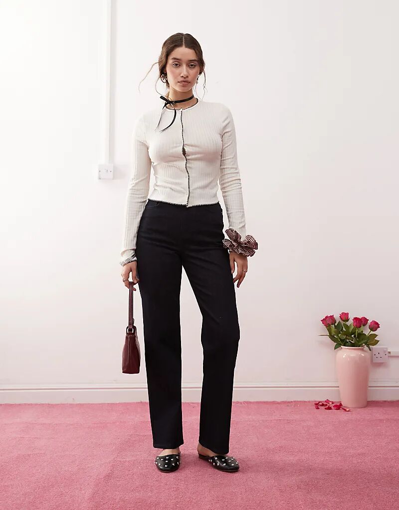 

Джинсы прямого кроя цвета индиго Miss Selfridge